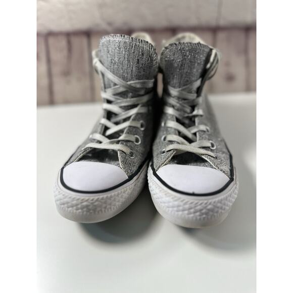 Converse All Star Chuck Taylor High Top Women's Heathered Gray Size 7 - Picture 3 of 9